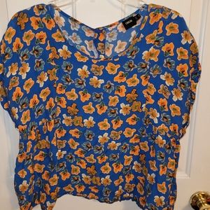 Asos Blue Floral Top